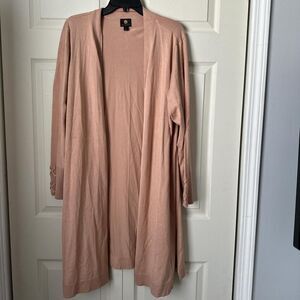 Jm-collection Women's Pink and Tan Cardigan